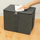 収納ボックス 収納ケース 取っ手付き ダブルファスナー 小物入れ ファブリックケース 衣装ケース リビング アイボリー 白系 グレー ブラウン 茶色 アースカラー 【納期A】【toh-356457】