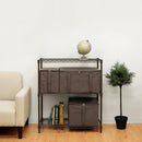 収納ボックス 収納ケース 取っ手付き ダブルファスナー 小物入れ ファブリックケース 衣装ケース リビング アイボリー 白系 グレー ブラウン 茶色 アースカラー 【納期A】【toh-356457】