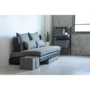 収納ボックス 収納ケース 取っ手付き ダブルファスナー インテリア 小物入れ ファブリックケース 衣装ケース アイボリー 白 グレー ブラウン 茶色 アースカラー 【納期A】【toh-356460】