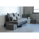 収納ボックス 収納ケース 取っ手付き ダブルファスナー 小物入れ ファブリックケース 衣装ケース マルチ収納 アイボリー 白系 グレー ブラウン 茶 アースカラー 【納期A】【toh-356463】