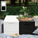 コンテナボックス 収納ケース 折りたたみ 収納ボックス 折り畳み おしゃれ インテリア 小物入れ 直方体 長方形 ホワイト 白 ブラック 黒 倉庫 車庫 45L 【納期A】【toh-358895】