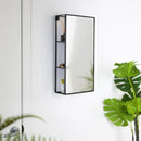 ミラー 鏡 壁掛け ウォールミラー 洗面所 壁面 収納棚 ウォールラック 3段 おしゃれ スタイリッシュ 玄関 リビング オフィス umbra アンブラ 【納期A】【toh-359004】