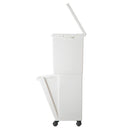 ゴミ箱 2段 分別 キャスター付き ごみ箱 キッチン リビング ふた付き 蓋 白 ホワイト 黒 ブラック おしゃれ スタイリッシュ スリム 容量 36L 【納期A】【toh-359409】