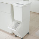 ゴミ箱 2段 分別 キャスター付き ごみ箱 キッチン リビング ふた付き 蓋 白 ホワイト 黒 ブラック おしゃれ スタイリッシュ スリム 容量 36L 【納期A】【toh-359409】