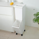 ゴミ箱 2段 分別 キャスター付き ごみ箱 キッチン リビング ふた付き 蓋 白 ホワイト 黒 ブラック おしゃれ スタイリッシュ スリム 容量 36L 【納期A】【toh-359409】