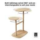 サイドテーブル 木製 天然木 サブ テーブル ミニ 天板 向き 変更 調整 ベッドサイド ソファサイド 北欧 おしゃれ スタイリッシュ ブランド Umbra アンブラ 【納期A】【toh-361934】