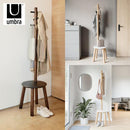 コートハンガー ハンガーラック 木製 天然木 座れる スリム インテリア ラック 収納 引っ掛け 洋服 帽子 バッグ 小物類 北欧 おしゃれ ブランド Umbra アンブラ 【納期A】【toh-361944】