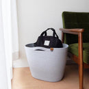 ロープバスケット 収納 ボックス かばん 籠 カゴ バスケット おしゃれ インテリア 小物入れ リビング ダイニング 持ち手 北欧 ナチュラル カントリー 【納期A】【toh-370203】