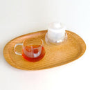 トレイ トレー 木製 お盆 約30cm 楕円形 食器 天然木 ナチュラル おしゃれ カントリー調 カフェ風 北欧 インテリア キントー kinto 【納期A】【toh-375106】