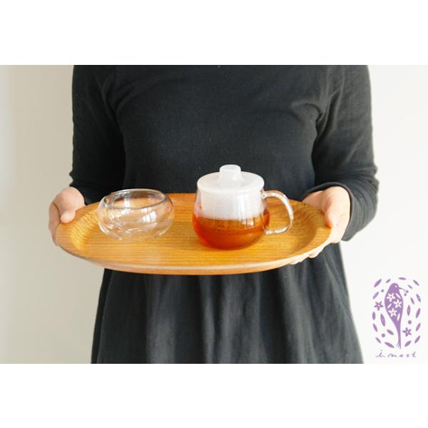トレイ トレー 木製 お盆 約30cm 楕円形 食器 天然木 ナチュラル おしゃれ カントリー調 カフェ風 北欧 インテリア キントー kinto 【納期A】【toh-375106】