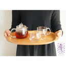 トレー 木製 トレイ お盆 約40cm 楕円形 食器 天然木 ナチュラル おしゃれ カントリー調 カフェ風 北欧 インテリア キントー kinto 【納期A】【toh-375107】