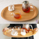 トレイ お盆 45cm トレー 木製 楕円形 食器 天然木 ナチュラル おしゃれ カントリー調 カフェ風 北欧 インテリア キントー kinto 【納期A】【toh-375108】