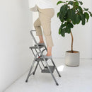 脚立 3段 おしゃれ インテリア ステップ 土台 アイボリー 白系 グレー オシャレ お洒落 スチール 高さ 77cm 三段 【納期A】【toh-380755】