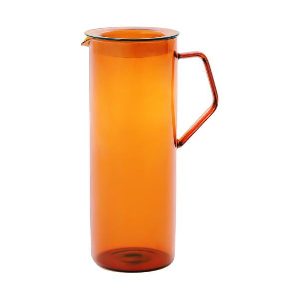 ウォータージャグ 水差し ピッチャー 耐熱ガラス 1.2L ジャグ 熱湯 対応 お茶 麦茶 入れ物  冷蔵庫 シリコンパッキン 蓋 おしゃれ レトロ キントー kinto 【納期A】【toh-381120】