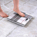 体重計 おしゃれ ヘルスメーター 珪藻土 速乾 石綿 アスベスト 不使用 安心 安全 おしゃれ タータンチェック ウシ 牛 かわいい デザイン デジタル 表示 【納期A】【toh-382155】