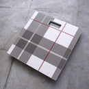 体重計 おしゃれ ヘルスメーター 珪藻土 速乾 石綿 アスベスト 不使用 安心 安全 おしゃれ タータンチェック ウシ 牛 かわいい デザイン デジタル 表示 【納期A】【toh-382155】