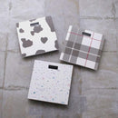 体重計 おしゃれ ヘルスメーター 珪藻土 速乾 石綿 アスベスト 不使用 安心 安全 おしゃれ タータンチェック ウシ 牛 かわいい デザイン デジタル 表示 【納期A】【toh-382155】