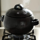 土鍋 炊飯鍋 ご飯鍋 3合炊き しゃもじ付き 萬古焼 陶器 ガス火対応 直火対応 おしゃれ かわいい 和風 昔ながら モダン デザイン 日本製 【納期A】【toh-382681】