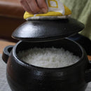 土鍋 炊飯鍋 ご飯鍋 3合炊き しゃもじ付き 萬古焼 陶器 ガス火対応 直火対応 おしゃれ かわいい 和風 昔ながら モダン デザイン 日本製 【納期A】【toh-382681】