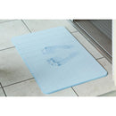 バスマット 珪藻土 速乾 おしゃれ 北欧 ホワイト 白 ブルー 青 石綿 アスベスト 不使用 安全 安心 格子柄 シンプル デザイン 60×40cm 【納期A】【toh-383118】