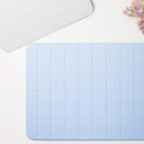 バスマット 珪藻土 速乾 おしゃれ 北欧 ホワイト 白 ブルー 青 石綿 アスベスト 不使用 安全 安心 格子柄 シンプル デザイン 60×40cm 【納期A】【toh-383118】