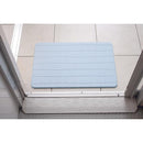 バスマット 珪藻土 速乾 おしゃれ 北欧 ホワイト 白 ブルー 青 石綿 アスベスト 不使用 安全 安心 格子柄 シンプル デザイン 60×40cm 【納期A】【toh-383118】