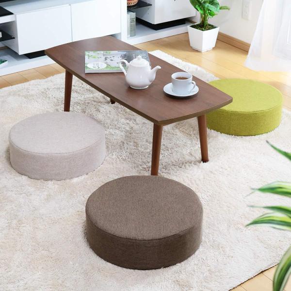 クッション 直径40cm 座布団 フロアクッション 座椅子 ウレタン 低反発 高反発 フロアマット オットマン 足置き 円 丸 おしゃれ インテリア 北欧 デザイン 【納期A】【toh-385193】
