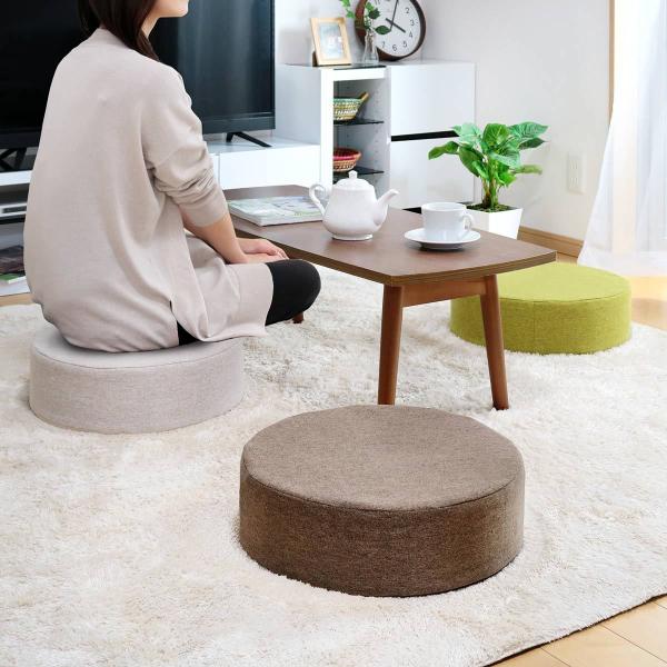 クッション 直径40cm 座布団 フロアクッション 座椅子 ウレタン 低反発 高反発 フロアマット オットマン 足置き 円 丸 おしゃれ インテリア 北欧 デザイン 【納期A】【toh-385193】