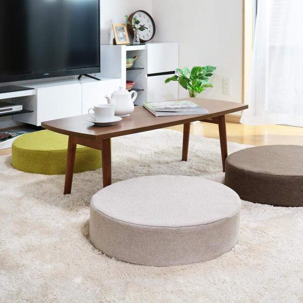 クッション 直径50cm 座布団 円形 丸型 おしゃれ フロアクッション 座椅子 オットマン 足置き ウレタン 低反発 フロアマット インテリア 北欧 デザイン 【納期A】【toh-385196】
