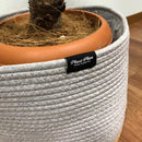 プランターカバー 鉢カバー 7号 8号 サイズ対応 ロープ おしゃれ ナチュラル かわいい 観葉植物 インテリアグリーン フローリング傷防止 カジュアル カフェ風 【納期A】【toh-394675】