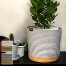 プランターカバー 鉢カバー 7号 8号 サイズ対応 ロープ おしゃれ ナチュラル かわいい 観葉植物 インテリアグリーン フローリング傷防止 カジュアル カフェ風 【納期A】【toh-394675】
