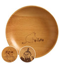 お皿 21cm 木製 食器 ムーミン MOOMIN ミィ スナフキン ディッシュ ウッド ナチュラル カフェ風 おしゃれ 天然木 木目 温かみ アウトドア キャンプ 【納期A】【toh-396425】