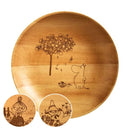 お皿 23cm 木製 食器 ムーミン MOOMIN ミィ スナフキン ディッシュ ナチュラル カフェ風 おしゃれ 天然木 木目 アウトドア キャンプ ピクニック キャラクター 【納期A】【toh-396428】