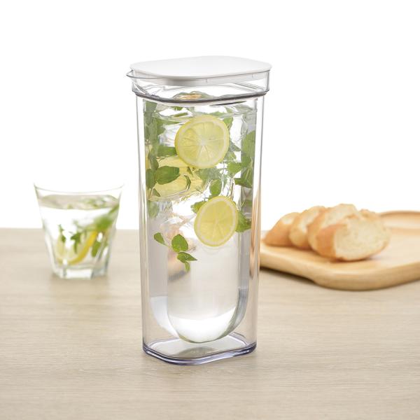 カラフェ 1L 水差し ピッチャー  ウォーターグラス 食器 グラス カトラリー 水さし ウォーターピッチャー 1000ml 水筒 結露しにくい 二重構造 ダブルウォール 【納期A】【toh-398155】