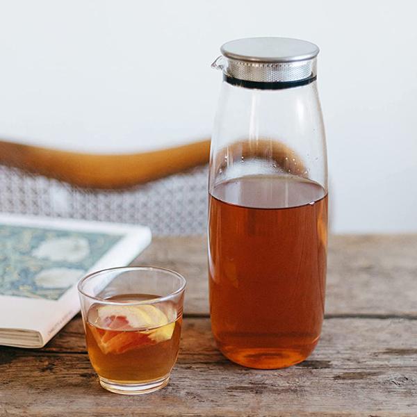 ウォーターカラフェ 1.1L 水差し ピッチャー ウォーターボトル 水 麦茶 お茶 入れ物 容器 グラス おしゃれ スタイリッシュ カフェ風 耐熱ガラス キントー 【納期A】【toh-398247】