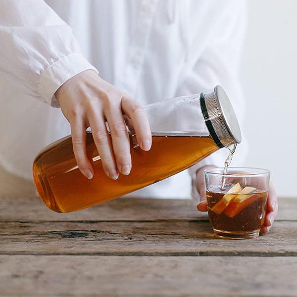 ウォーターカラフェ 1.1L 水差し ピッチャー ウォーターボトル 水 麦茶 お茶 入れ物 容器 グラス おしゃれ スタイリッシュ カフェ風 耐熱ガラス キントー 【納期A】【toh-398247】