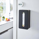 ティッシュケース マグネット式 磁石 ティッシュカバー ホルダー おしゃれ 便利 キッチン 冷蔵庫横 白 黒 マグネットティッシュケース ハイタイプ 山崎実業 【納期A】【toh-402046】