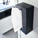 ティッシュケース マグネット式 磁石 ティッシュカバー ホルダー おしゃれ 便利 キッチン 冷蔵庫横 白 黒 マグネットティッシュケース ハイタイプ 山崎実業 【納期A】【toh-402046】