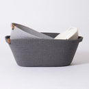 洗濯物かご ランドリーバスケット 北欧 おしゃれ ナチュラル かご 小物入れ ロープ 【納期A】【toh-4511546083243】