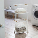 ランドリーバスケット ワゴン セット 洗濯物かご 収納 山崎実業 【納期A】【toh-4903208033008】