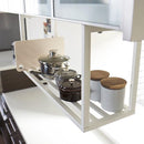 戸棚下シェルフ 大型 大きい おしゃれ シンプル 白 キッチン収納ラック 山崎実業 【納期A】【toh-4903208035316】