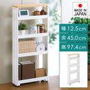 隙間収納 約 13cm 幅 隙間収納ラック 棚 洗面所 キッチン トイレ 隙間 すき間収納 スリムラック スキマ収納 収納棚 キャスター 移動 便利 ワゴン シンプル 天板 【納期A】【toh-4962191013237】