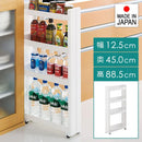 隙間収納 ラック 12cm キッチン 洗面所 スリム 細い 4段 ワゴン キャスター すき間収納 収納ワゴン 収納棚 リビング おしゃれ 台所 ペットボトル キッチン用品 【納期A】【toh-4962191013275】