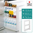 隙間収納 約 13cm 幅 隙間収納ラック 棚 洗面所 キッチン トイレ 隙間 すき間収納 スリムラック スキマ収納 収納棚 キャスター 移動 便利 ワゴン シンプル 白 【納期A】【toh-4962191013282】