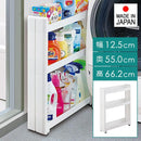 すき間収納 洗面所 ランドリー ワゴン 収納棚 ラック サニタリー トイレ 洗濯機横 脱衣所 3段 キャスター シンプル 白 ホワイト 薄型 省スペース 日本製 国産 【納期A】【toh-4962191013305】