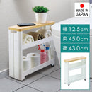 隙間収納ラック すき間収納 棚 キャスター付き ラック 天板 オープンラック トレー トイレ用品 まとめて 整理 おしゃれ スリム 玄関 細い ワゴン コンパクト 【納期A】【toh-4962191013312】