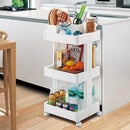 隙間収納 約 35cm 幅 隙間収納ラック 棚 洗面所 キッチン トイレ 隙間 すき間収納 ワイド ラック スキマ収納 収納棚 キャスター 移動 便利 ワゴン シンプル 白 【納期A】【toh-4962191014524】