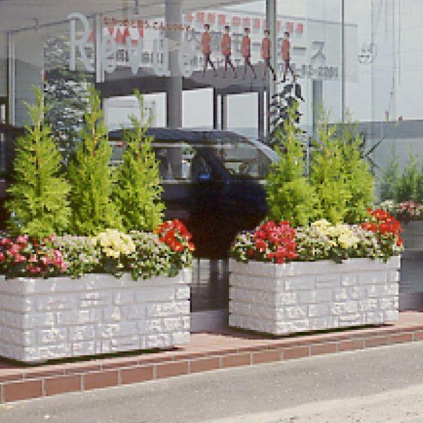 大型プランター おしゃれ プランター 大型 レンガ風 屋外 店舗 鉢 植木鉢 長方形 タウンプランター100型割石積 【納期E】【toh-4973895831713】