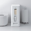 米びつ スリム 5kg用 おしゃれ コンパクト 無洗米 一人暮らし 計量レバー 洗える 米櫃 キャスター 黒 ブラック 白 0.5合 計量 ライスストッカー ボックス 【納期A】【toh-4974908752797】