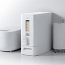 米びつ スリム 5kg用 おしゃれ コンパクト 無洗米 一人暮らし 計量レバー 洗える 米櫃 キャスター 黒 ブラック 白 0.5合 計量 ライスストッカー ボックス 【納期A】【toh-4974908752797】